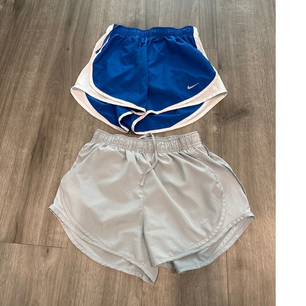 Nike Shorts Lined Gray & Blue Women's Size S